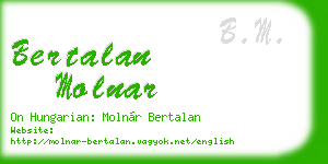 bertalan molnar business card